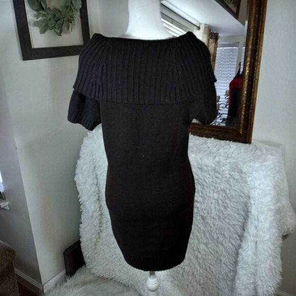 NY COLLECTION BLACK & RED SWEATER DRESS SZ.M EUC - Picture 4 of 7